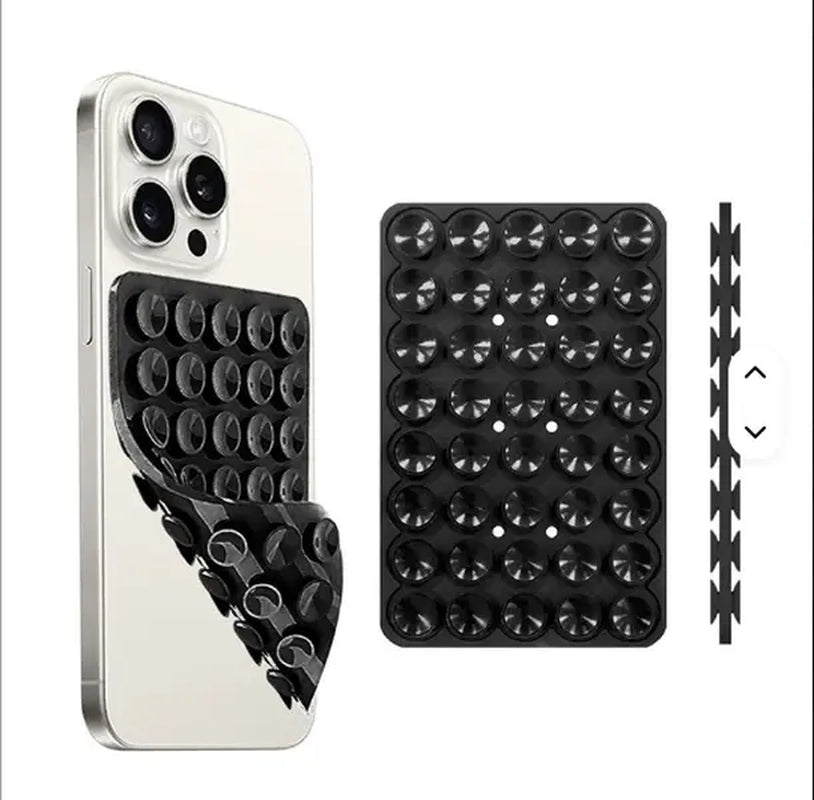 Double-Sided Silicone Suction Cup Phone Holder – Strong Grip Hands-Free Phone Mount for Mirrors & Smooth Surfaces, Waterproof, Reusable & Portable